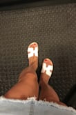 These are beautiful sandals. The only thing is they are slightly squeezing my feet. But will probably open up a little with wear. I have normal width. - Toni A.