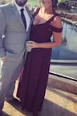 Loved this dress! I wore it to a wedding and it was very elegant and comfortable. I am tall and it was the perfect length. But if you're busty, beware. I felt like I was spilling out at times! - Caitlyn K.