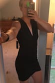 I bought this dress and was slightly concerned about how tight it was going to be around my stomach (that's my insecure area) but as soon as I put it on ALL my worries went away! This dress is simply amazing! It made me look way more in shape than I am and hid all my insecurities! All I can say is if you're looking for a sexy little black dress that will make you feel 100% then buy this one! - Kendall L.