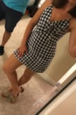 Went out with hubby.
Short But not too short.
Good quality for price.
I got the shoes in the pic from Lulus too. - Mariya C.