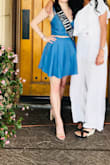 I got this for my 21st birthday wine tasting. It looked amazing and everyone loved it. Super comfortable and really stretchy. I've actually worn this outfit too many times, that's how much I loved it. One of my favorite orders from Lulus. Only complaint is that is wrinkles easily. - Rachel F.