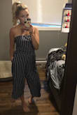 I typically would order a size small but I find from Lulus that I order a XS and it fits my body better. Super cute item. I think small may have been too big if I had went for that size. Only downside is that I ended up paying quite a bit for the item when you factor in duty but that's life. - Julie D.