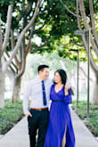 I bought this dress for our engagement photo shoot and it was perfect! The fabric is high quality and the color is just gorgeous. The dress does not come with the belt, I just added that on to accentuate my waist. I highly recommend this dress for anyone looking for an engagement photo shoot dress! - Lisa D.
