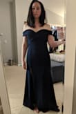 I love this dress. It's so elegant and sexy. The bust is a bit big (I am Pear shaped, so I order the size for my hips, and take it in at the bust), or I put some chicken cutlets in a bigger bra...whichever works! - Susan V.