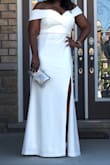 This dress was elegant and it had the perfect fit.. Only thing required for me, was hemming, as I am only 5 ft tall. The dress would have been perfect if it came in petite sizes as well. - Adrianne H.