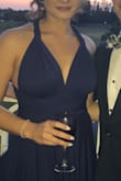 This dress could not be any more fun!! I love playing around with the different styling of the top. The material is super comfy and looks great! I bought it for a wedding and had so many compliments! - Kali H.