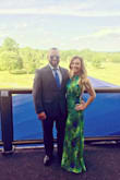 The colors in this dress are just stunning! I'm very short so I had to have this dress altered- needed it hemmed and the ties in the back reconfigured to accommodate  my petite upper body. But my god was it stunning once it was all fixed! - Rachel H.