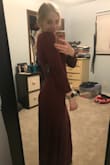 This dress is beautiful! The slit makes it fun and just a tiny bit sexy. It's very easy to wear every day or to dress it up! - Tiffany H.