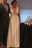 My only concern runs a little bit large but I love the dress fit perfect on me actually I ordered x small. I use for my wedding. - Rubiela B.