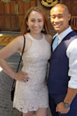 The dress came on time and in great condition. If you are any bigger in bra size I would definitely recommend going up in dress size. Got several compliments at the wedding I attended. Definitely worth the money. - Courtney G.