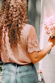 I love the sleeves details, and how easy it is to style with jeans, shorts, or skirt! - Elena T.