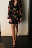 This dress looks perfect with HARPER BLACK SUEDE ANKLE STRAP HEELS. I really liked the material of this dress and wearing it on a summer night is perfect, not too hot and not too cold. - Elena T.