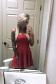 This dress is simply beautiful. I had many compliments from it. I wanted the blue originally after seeing my sister wearing it but bought the red due to the blue being out of stock, so glad it was out of stock because the red is stunning! Highly recommend!! - Sarah L.