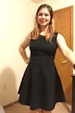 On me, this dress is like a second skin it fits so exactly! I bought it for a bachelorette party and loved it move than I thought I would. The detail in the back is beautiful. The dress is very comfortable. It says to wash it by hand and hang to dry, but I was able to wash it in the washing machine without issue. Though I did hang it to dry! Great dress overall! - Catalina C.