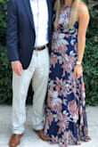 Loved this dress for the last wedding I went to! Perfect length for a tall girl like me to wear with sandals and still have the dress hit the floor. I did have sticky tape on either side to ensure the dress didn't slip throughout the night but it was very secure and the tape probably wasn't necessary. - Kathryn M.