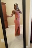 I love how it hugs my curves and the slit provides just the right amount of sexiness. It's too long of course but that's to be expected. - Laticha B.