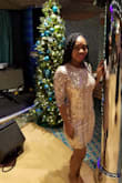 I wore this for new year's eve last year and it's perfect. Material isn't scratchy which is nice. It really brought out my curves in a classy way. Love the color too. - Laticha B.
