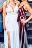 This was perfect for my engagement party. I felt beautiful and was complimented constantly about this gorgeous dress! I highly recommend it for your special occasion.  It's so nice that my fiance even thought that this was my wedding dress. - Sarah W.