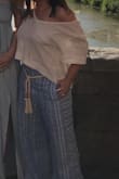 Loved this top so much in white bought in pink! Looks great with wide leg pants! Bought medium in white went with small for pink. - Tracy C.