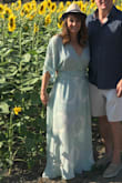 This dress is so comfortable. I'm only 5'2 so will need to have it hem as it is long. Also it is a loose dress so you may want to go down a size. - Tracy C.