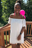 This dress was amazing! I was looking for a white dress for my backyard birthday party and this was perfect! Style, fit, shipping, and everything were all wonderful! - Natasha B.