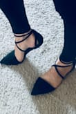 These shoes are great! I am usually a 9 so I ordered a 9. They felt loose at first, but since they are strappy and you can tighten them, they fit wonderfully. I think because they are a bit loose, they don't rub on the flesh like most flats do. I suggest buckling the straps above your ankles and let the compliments come pouring in. They are so cute and a great way to dress up a casual work outfit. - Alana C.