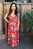 I ordered this right before my birthday and it came in quickly. The dress fits true to size (medium) although it is a bit long for me as I am only 5'3. But I got it hemmed. The dress is very light and comfortable enough to wear during the hot and summer days.  I wore this on my birthday with flat sandals and I got tons of compliments on it.  The colors are so vibrant and pretty. I will be wearing this dress again soon! - Phuong H.