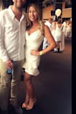 The dress runs a little small - I would order a size up as the fabric is not super stretchy. I ordered a Medium and it fits great. The length is perfect. Wearing it to a party this weekend. - Michele S.