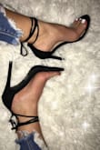 Absolutely love these heels! My favorite pair ever and they match with so many outfits. However, they are uncomfortable so it takes some getting used to. I'm usually a 6.5 but for these I ordered a 6 and they fit perfectly. I recommend going a half size down as your feet tend to slide down a bit in these heels. - Ervina T.