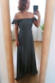 Get it! I love it. So many compliments. I do need it hemmed desperately and a small would've been a little more form fitting but nothing a belt can't fix. I love this dress! It falls heavily, it didn't feel cheaper than the price. 5/5! - Rebecca T.