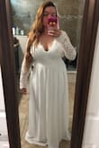 The dress is gorgeous! I was planing wearing on my wedding but it was too long on me and the back part didn't fit good as I expected. - Erika D.