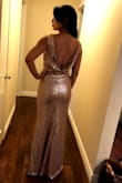 I bought this for my cousin's wedding as the Maid of Honor dress in the matte rose gold. I got it while it was on a summer sale so the price was great! 

I ordered a size S basing my choice on the measurements provided and some reviews. It arrived quite promptly but unfortunately it was a bit snug. I called customer service to exchange this for free to a size M and it fits beautifully. The price had gone up by the time I returned it and after some back and forth, the customer service rep honored my original price. My free return, exchange, and arrival of my new dress took less than 5 days...incredible! 

 I love this dress. It's comfortable and fits well. The only downside is that the sequins fall off so they are sprinkled around my house now. Luckily it has sequins all over so some missing ones would go unnoticed. - Samantha Y.
