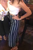 These pants are so cute! Got many compliments on them. I was nervous about the size since I have wider hips and a small waist but the small fit perfectly! - Samantha E.