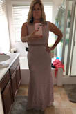 I could not have been more happy or impressed with this dress and the dresses quality! 

I ordered it in an XL Bc I had a feeling they were sized for juniors? I think I was right bc I normally wear a size 10 pants and a medium top. 

The fit is a little big across the hips but nothing anyone will notice. This dress is elegant and sexy! I can't wait to wear it to my step-daughters wedding! 

The price point was amazing... it looks way, way, way more expensive than what I paid. I'll def be ordering from Lulu's again! - Desiree H.