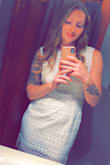 This dress is gorgeous! I was so excited when I got it. The quality is great, the length is mid thigh maybe a little longer with the fringe. I could have ordered a large if it was available, but I like that the XL gives a little more breathing space. Very pretty dress!! - DANIELLE M.