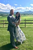 I wore this to a wedding in the Virginia mountains. It is flowy, pretty, and classy. I received so many compliments on this dress. I did have it taken in about an inch or two by the bust area. It was a simple stitch for the seamstress. I loved that I could wear a normal bra and not strapless. I was very comfortable in this dress! - Sam N.