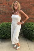 Love this outfit so much. I ordered the medium and it fit perfect. I love the fact that you can dress it up or wear it casual. I received so many compliments on it. So glad I decided on this outfit!!!!! - Debra H.