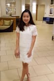 If you're looking for a white lace dress that's not too casual, this is it!! Fits very well, not too loose/tight. - Yvonne S.