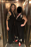 I wore this to my 10 year high school reunion, and it was perfect! So comfy, the right length with 3-1/2" wedge heels, and I got compliments on it all night. Love this jumpsuit! - Lena N.