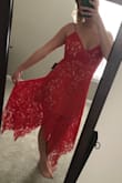 This dress fit like a glove! I am always apprehensive about ordering clothes online, but this dress was a success. It is not cheap looking, and is even more beautiful in person! It shows just enough cleavage, fits my hips perfectly, and isn't too tight! Definitely going to order from Lulus again! - Kourtney T.