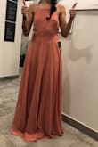 Love the fit and feel of this dress! I have no breasts but am very muscular so the top part fit perfect. All I need is a little sticky bra action and I'll be good to go for my best friend's wedding! It's really long so I will have to get it tailored a little bit. - Nicole F.