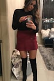 I bought this during the past winter and it was adorable. It's a little short but perfect with a high boots - Judy