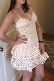 Absolutely love this dress, I didn't even want to take it off as I was trying it on! Fits very nicely everywhere except the bust, I will have cups added to fill the under part of the bust but really love it! The color is nude and it's the perfect dress for my bridal shower, can't wait to wear it! - Cara O.