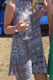 I've worn this dress to a wedding and on vacation in Napa while wine tasting. The material is soft and very light without feeling cheap.
My only slight disappointment is how wide the dress makes me look from the side. Having a larger chest, the material sort of falls straight down from there and looks a bit awkward. However, I have belted in the waist at occasions I wanted a more fitted look and received many compliments. - Stephanie L.