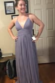 I was skeptical at first to order a dress online, let alone a size medium or my best friend's wedding. It fits perfectly! The color is gorgeous and the adjustable straps are a dream. The only thing is it is a bit long, other than that I would recommend this site and dress to everyone and anyone. I want to get another color! - Gabrielle N.