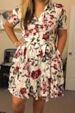 Love the fit and received tons of compliments! A teeny bit see through but not enough to send back. I followed the measurements and chose the M. - Sandy G.