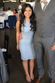 I normally wear a Lulu's XS in bodycon dresses. This dress ran a bit small so I returned XS and sized up to a S to wear it to a weddings I didn't want it so tight that it showed every wrinkle and bulge. The lining is stretchy, but not quite as stretchy as the lace overlay. Strangely, the xsmall zipped fine over my hips but had trouble at the very top near the seam at my rib cage, which isn't my usual problem area. Otherwise, the color is beautiful, the lace looks expensive, and the dress does not ride up. If I have the opportunity, I would definitely wear this dress again. - Alyssa B.