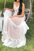 Wore this one to my bridal shower and it was comfortable, beautiful and turned out really nice in photos! - Yanna L.