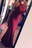 I loved this dress! Received many compliments at the event. The color was beautiful, elegant fit, the material is thick but not heavy, comfortable, it was a bit long so I was having to hold it a while I was walking and dancing. I wonder if an XS would have been a better fit but regardless I am very pleased with it. - Vanessa C.