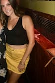 This skirt is amazing! I ordered a size small and it fits like a glove. I normally am a size 4 in shorts and the small was perfect. The material is kind of stretchy which I love. The mustard yellow is perfect for summer and I received so many compliments on it. The fringe on the back end of the skirt was slightly turned up when I got it but a little ironing fixed that. I highly recommend this skirt. - Mary F.